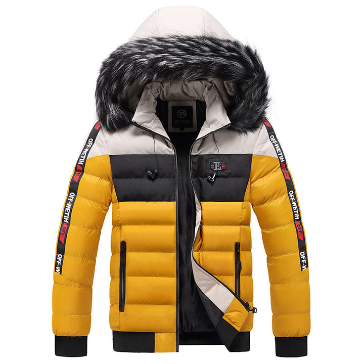 Herren Winterjacke mit Kapuze, gefüttert, Casual Style