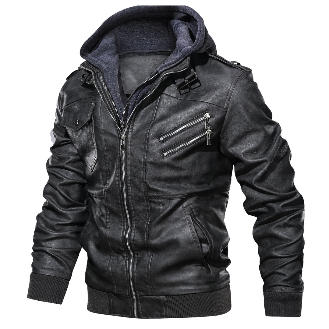 Herrenjacke im Slim Fit mit Revers und Reissverschluss