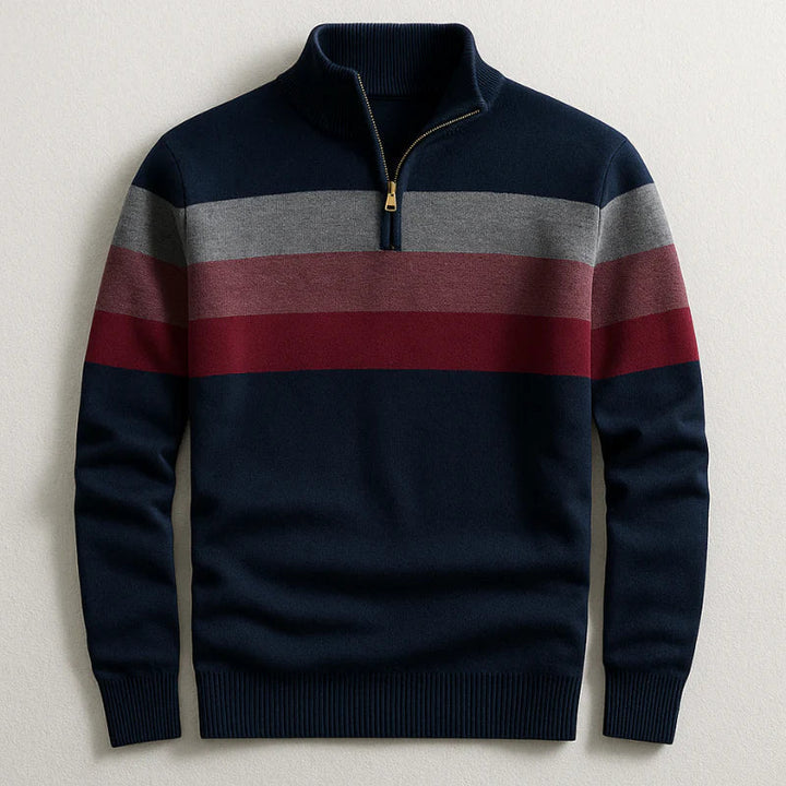Oskar | Herren Pullover mit Reißverschlusskragen