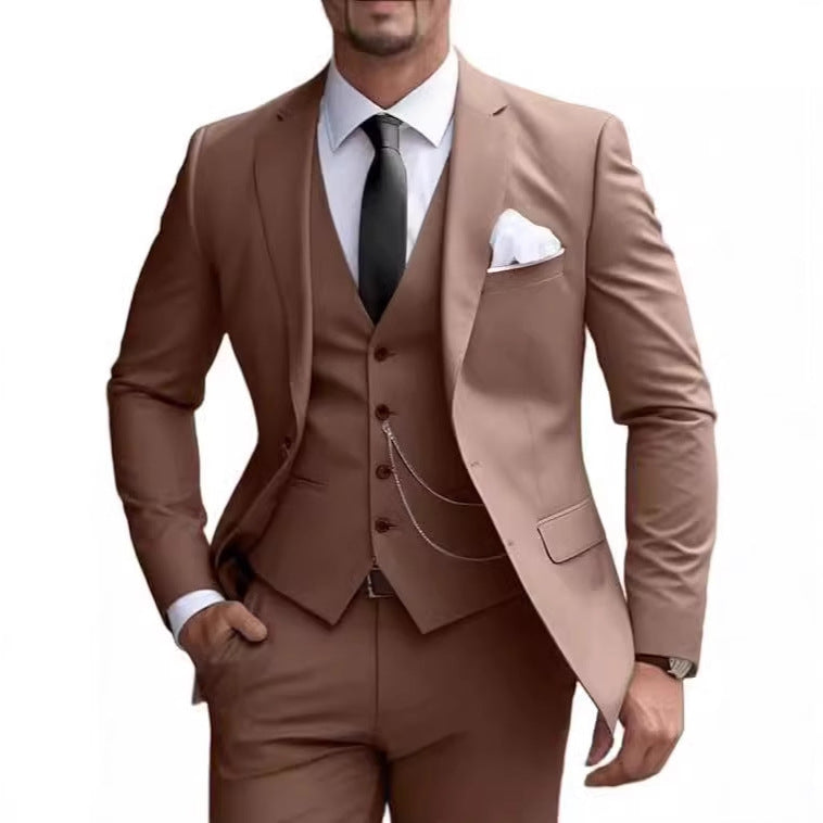 Herren Business Anzug Slim Fit 3-teilig mit Weste