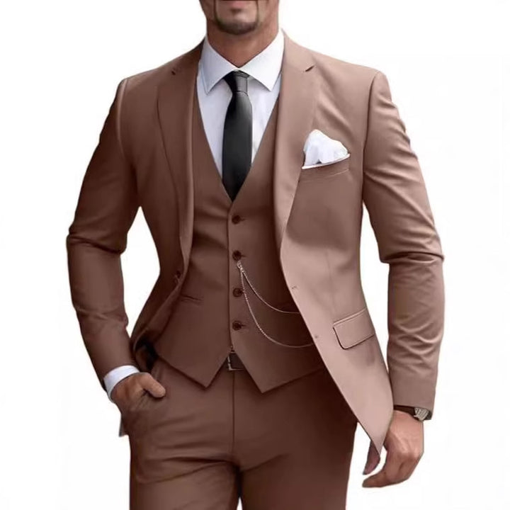 Herren Business Anzug Slim Fit 3-teilig mit Weste