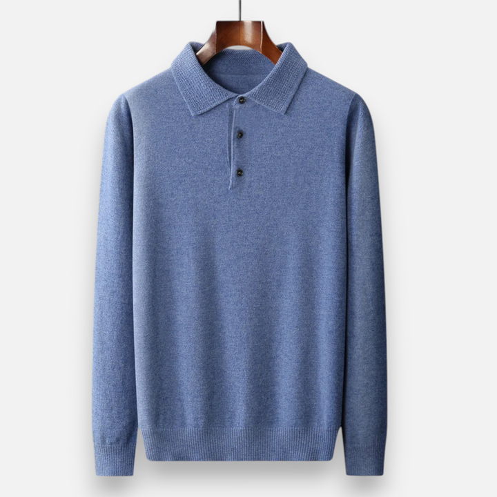Felix | Herren Merino Polo Pullover mit Kragen