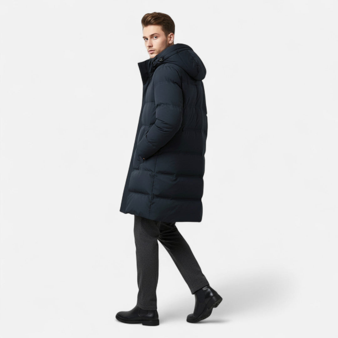 Leon | Herren Steppmantel mit Kapuze
