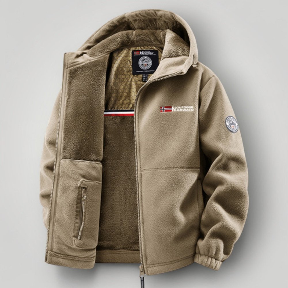 Winterjacke für Herren mit Stehkragen - khaki
