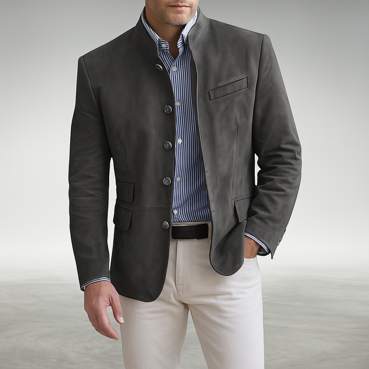 Elian | Herren Business Blazer mit Stehkragen