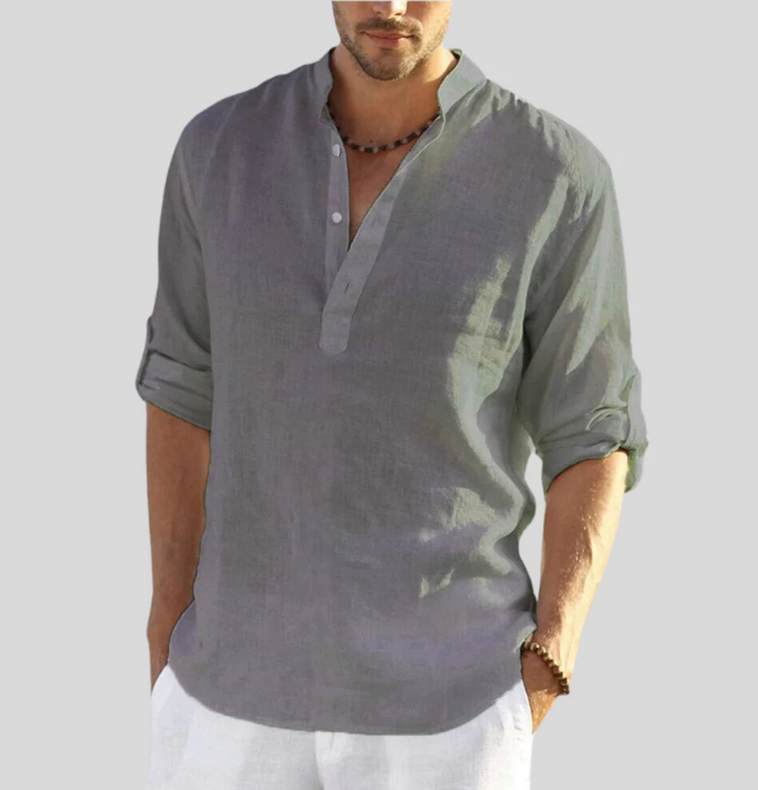 Ronie | Herren lockeres Leinen Shirt
