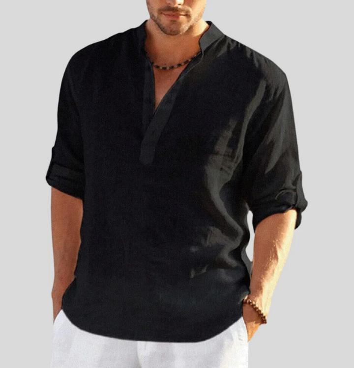 Ronie | Herren lockeres Leinen Shirt