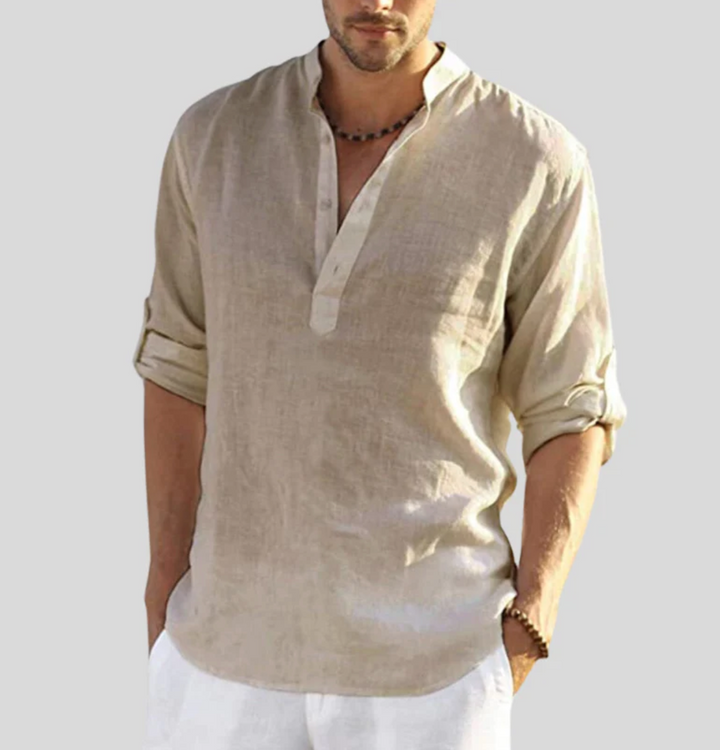Ronie | Herren lockeres Leinen Shirt