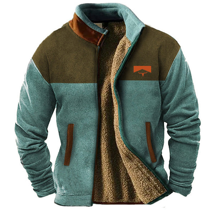 Anton | Men's Casual Jacket with Patterned Sleeves