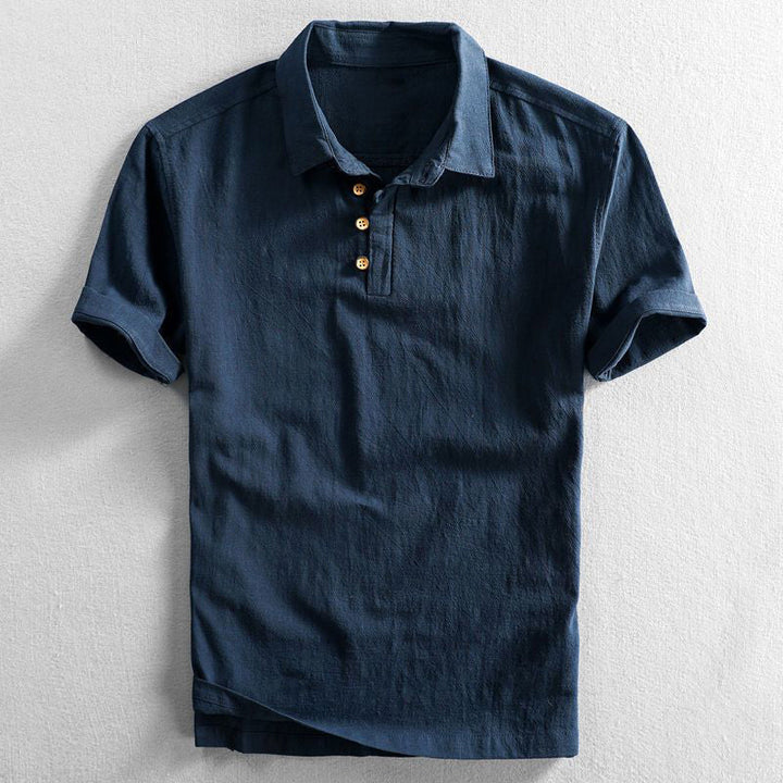 Lucian | Herren Leinen Polo mit Kurzarm