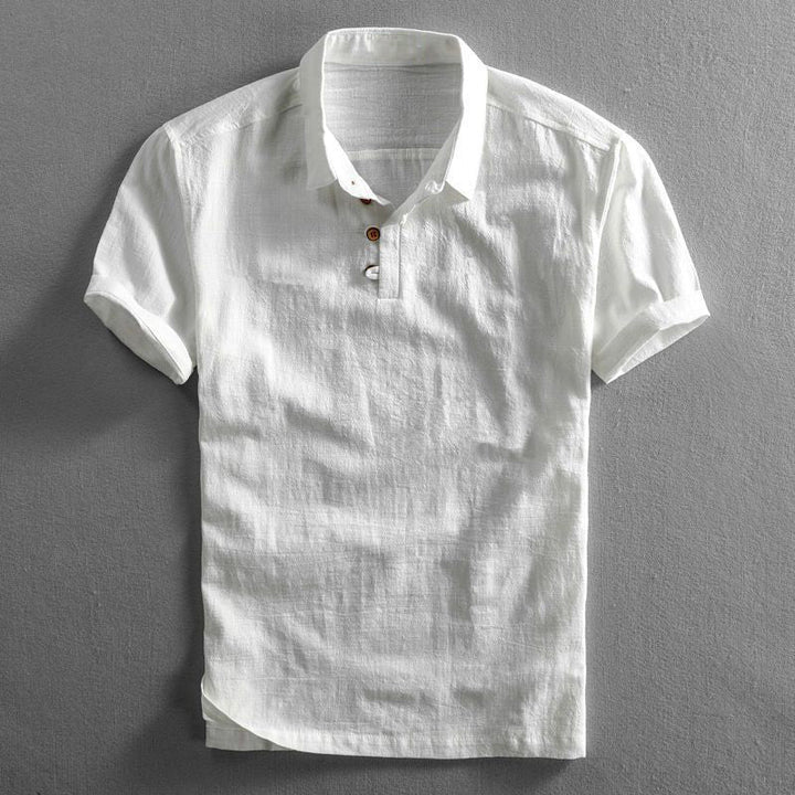 Lucian | Herren Leinen Polo mit Kurzarm