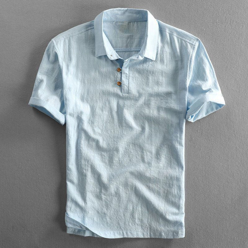 Lucian | Herren Leinen Polo mit Kurzarm