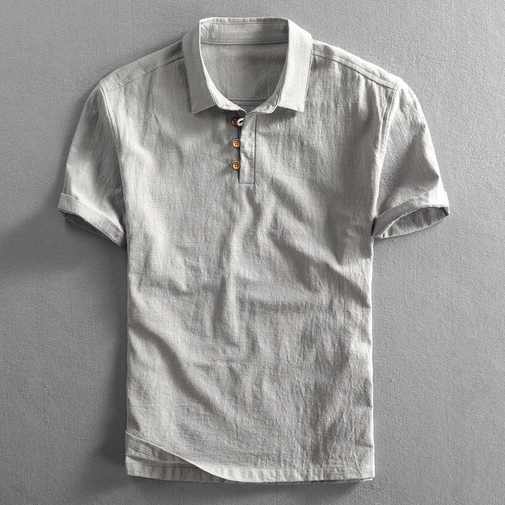 Lucian | Herren Leinen Polo mit Kurzarm