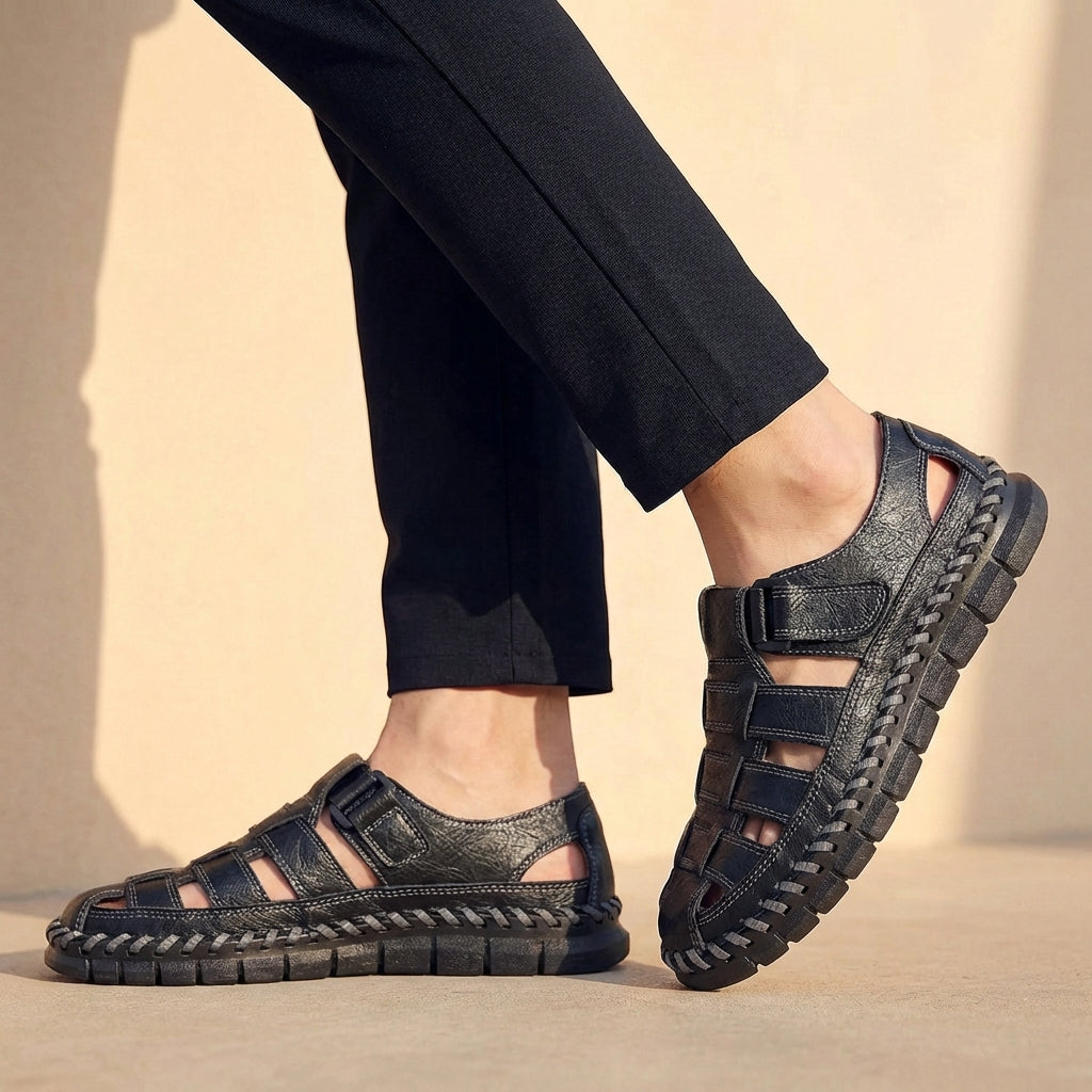 Rico | Herren Ledersandalen geflochten