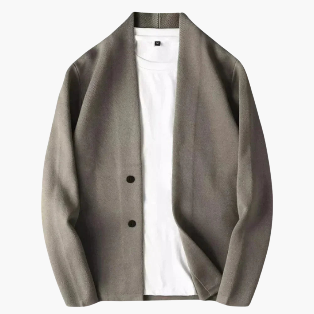 SwissFellas Herren Strickjacke mit V-Ausschnitt und Knopfleiste, reguläre Passform