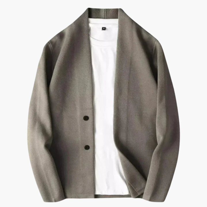 SwissFellas Herren Strickjacke mit V-Ausschnitt und Knopfleiste, reguläre Passform
