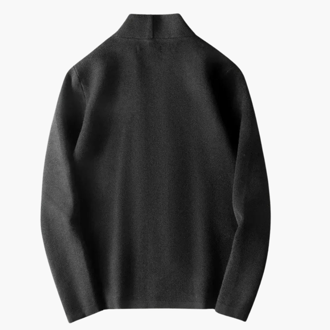 SwissFellas Herren Strickjacke mit V-Ausschnitt und Knopfleiste, reguläre Passform