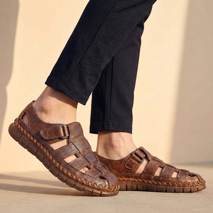 Rico | Herren Ledersandalen geflochten