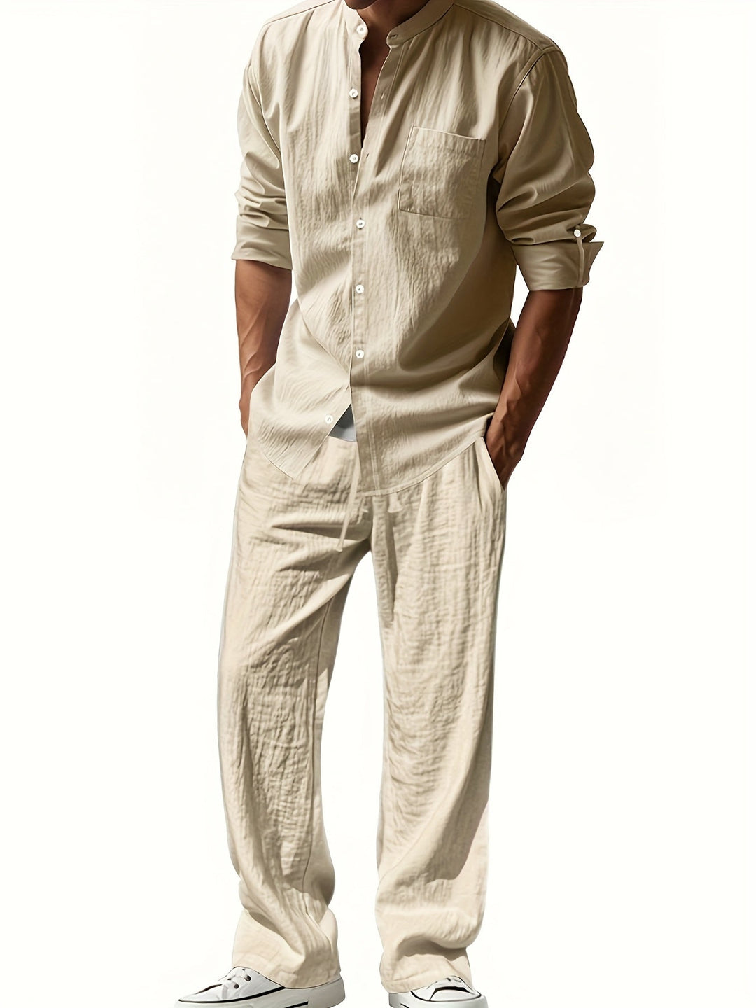 Damian | Herren Leinen Set mit Hemd und Hose