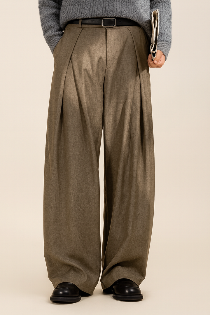 Silas | Herren Bundfaltenhose mit weitem Bein