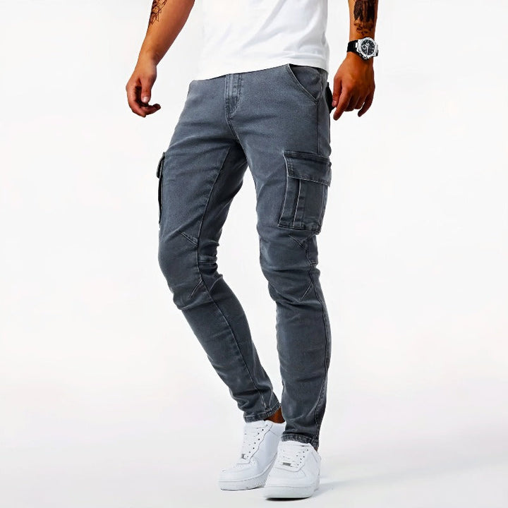 Kilian | Herren Cargo Jeans Slim Fit mit Taschen