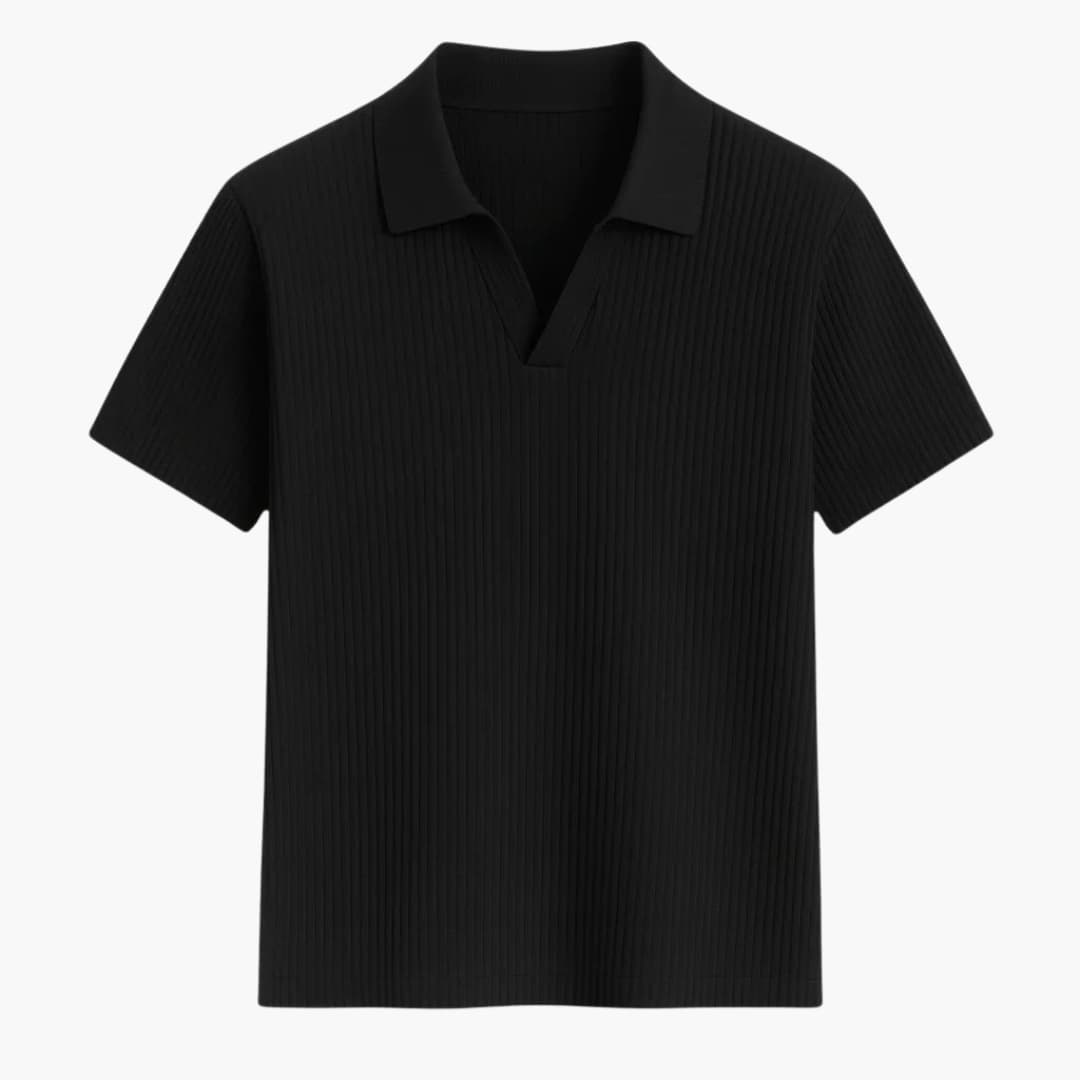 SwissFellas Herren Poloshirt mit offenem Polokragen, reguläre Passform