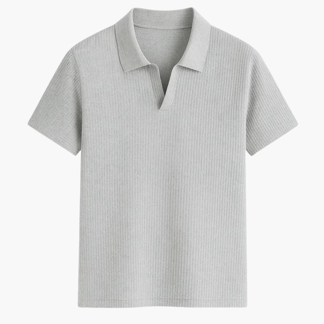 SwissFellas Herren Poloshirt mit offenem Polokragen, reguläre Passform