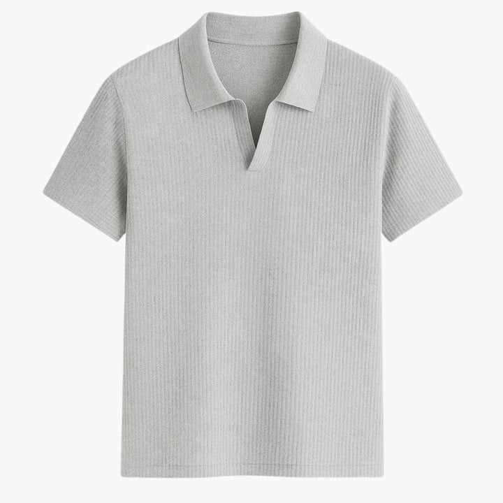 SwissFellas Herren Poloshirt mit offenem Polokragen, reguläre Passform