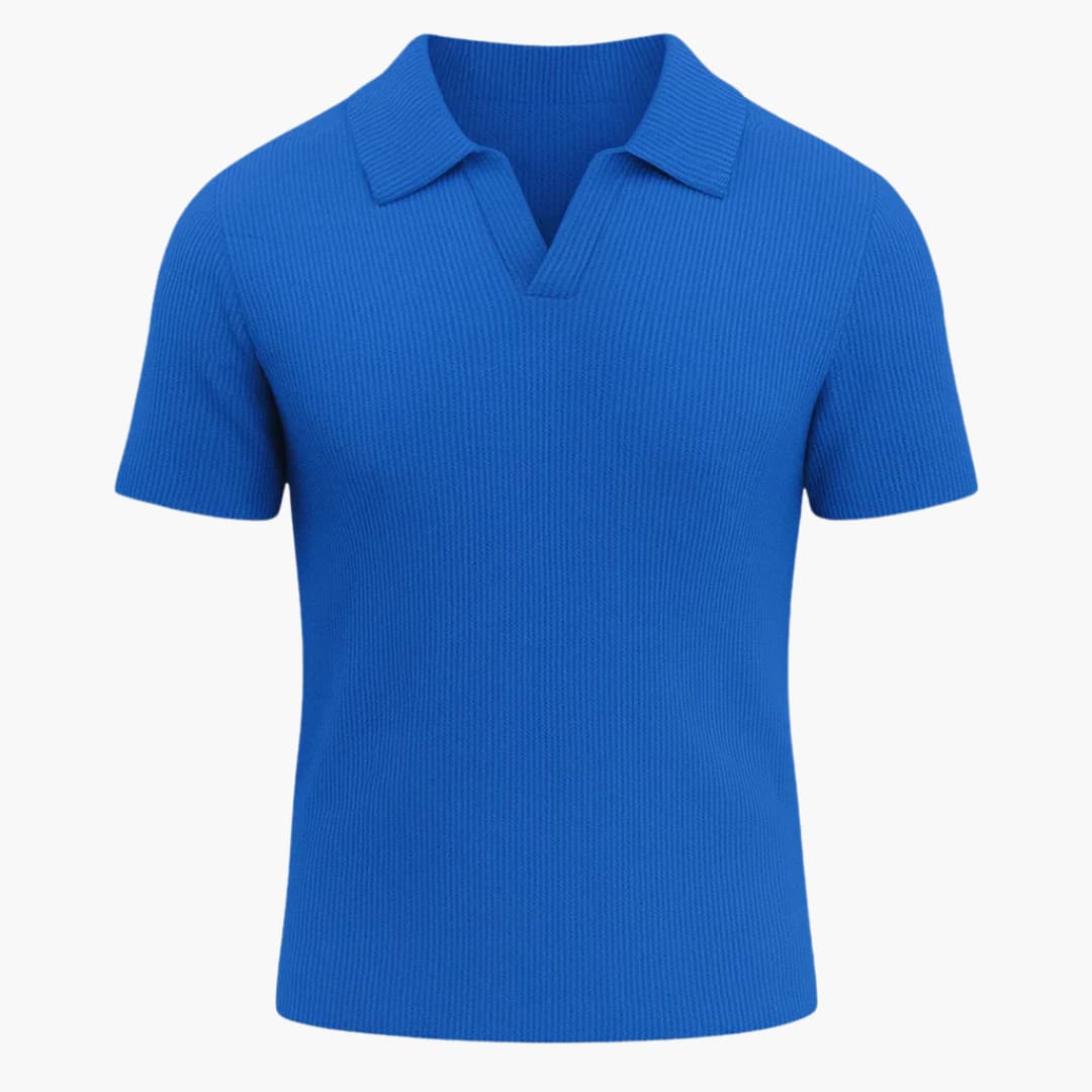 SwissFellas Herren Poloshirt mit offenem Polokragen, reguläre Passform