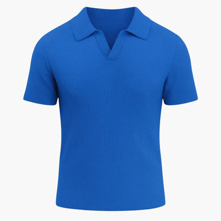 SwissFellas Herren Poloshirt mit offenem Polokragen, reguläre Passform