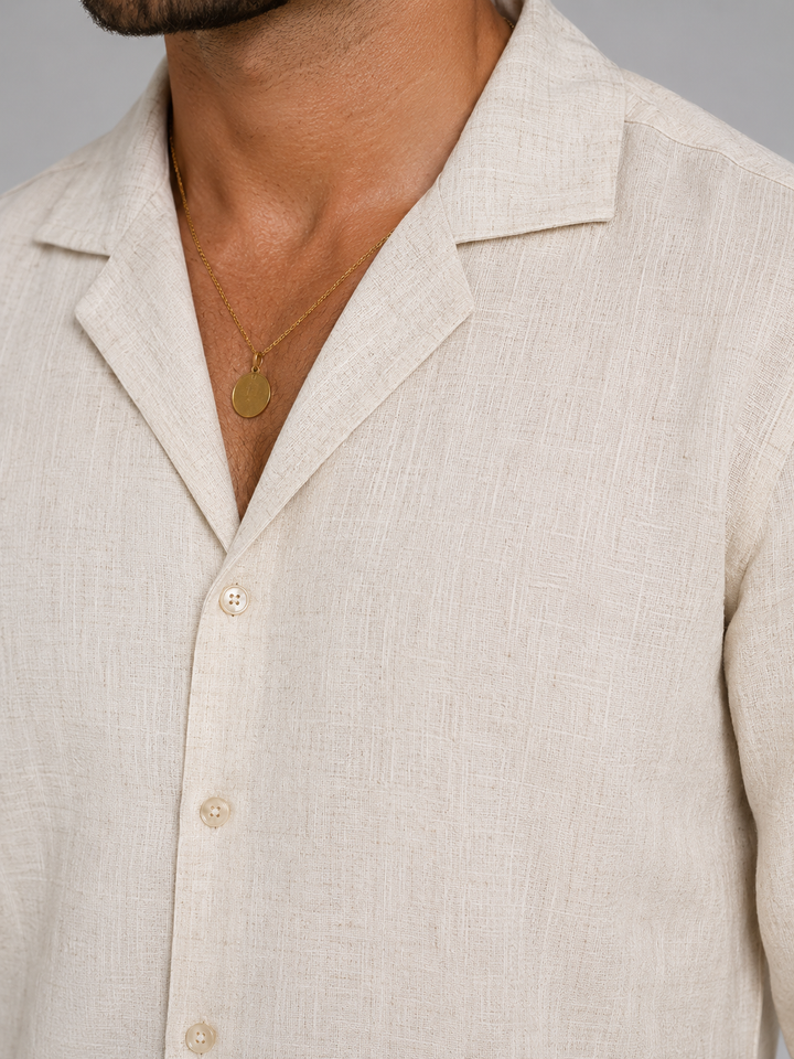 Arthur | Herren Hemd-Hosen-Set im Leinen-Stil mit lockerer Passform