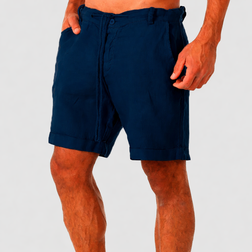 Ernesto | Herren Leinen Shorts mit Kordelzug