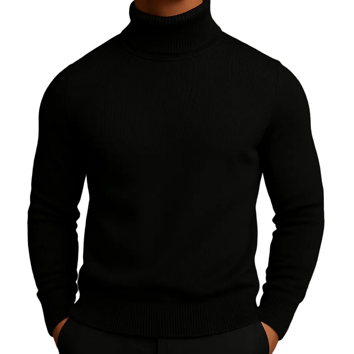 Liam | Herren Rollkragenpullover mit geripptem Saum