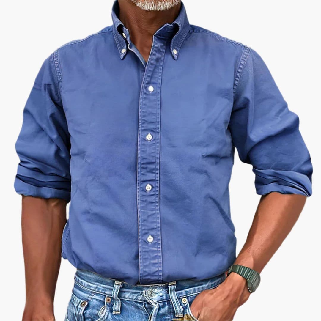 Herren Freizeithemd | Reguläre Passform mit Knopfleiste | Lange Ärmel | Smart Casual Look