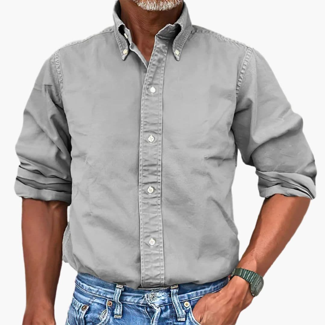 Herren Freizeithemd | Reguläre Passform mit Knopfleiste | Lange Ärmel | Smart Casual Look