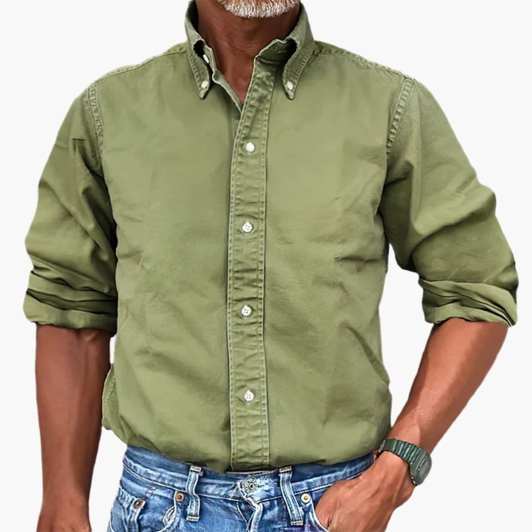 Herren Freizeithemd | Reguläre Passform mit Knopfleiste | Lange Ärmel | Smart Casual Look