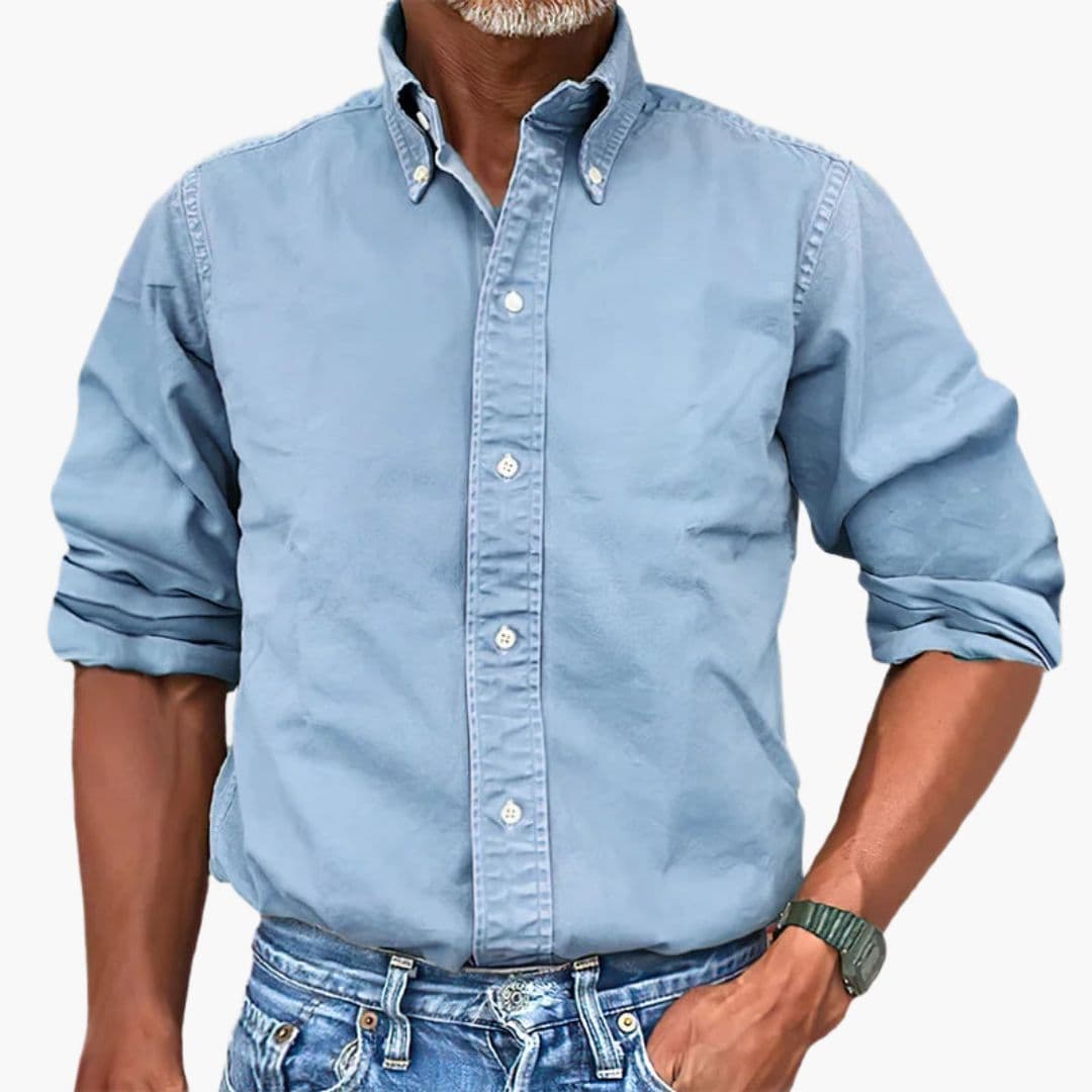 Herren Freizeithemd | Reguläre Passform mit Knopfleiste | Lange Ärmel | Smart Casual Look