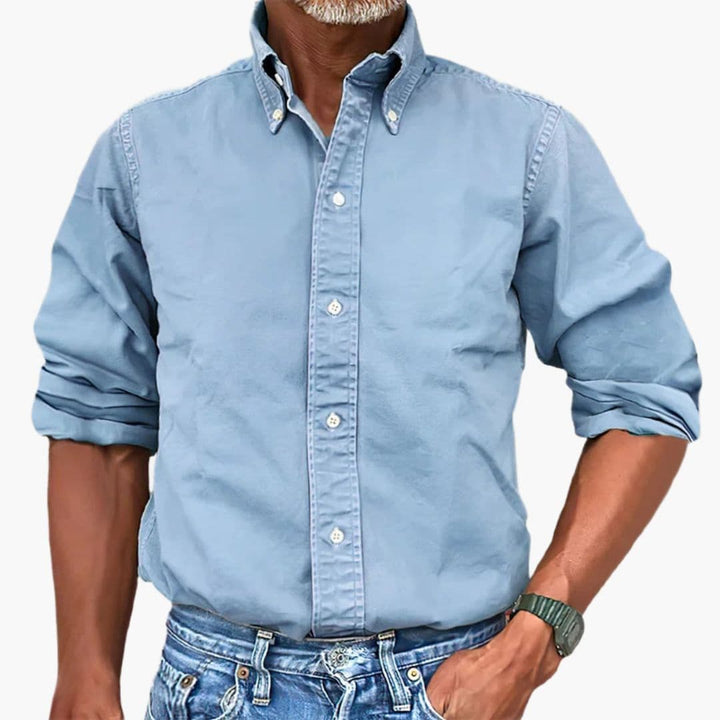 Herren Freizeithemd | Reguläre Passform mit Knopfleiste | Lange Ärmel | Smart Casual Look
