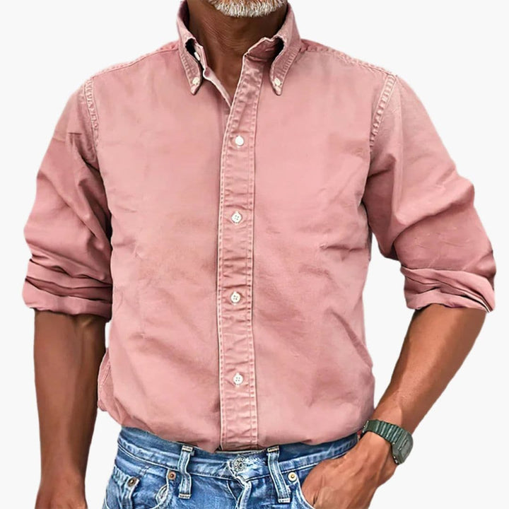 Herren Freizeithemd | Reguläre Passform mit Knopfleiste | Lange Ärmel | Smart Casual Look