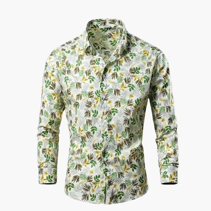 Herren Hemd | Reguläre Passform mit Blumenmuster | Lange Ärmel | Smart Casual Look