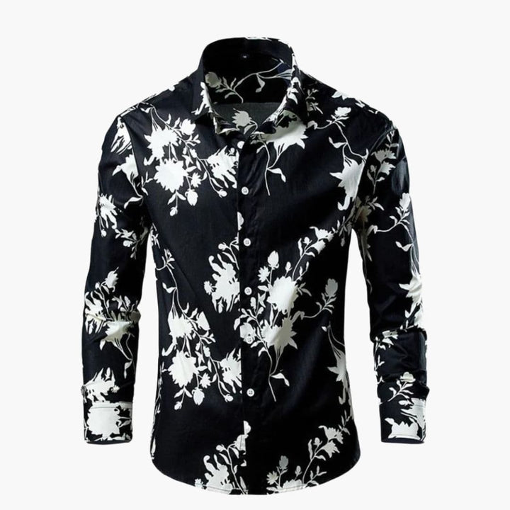 Herren Hemd | Reguläre Passform mit Blumenmuster | Lange Ärmel | Smart Casual Look