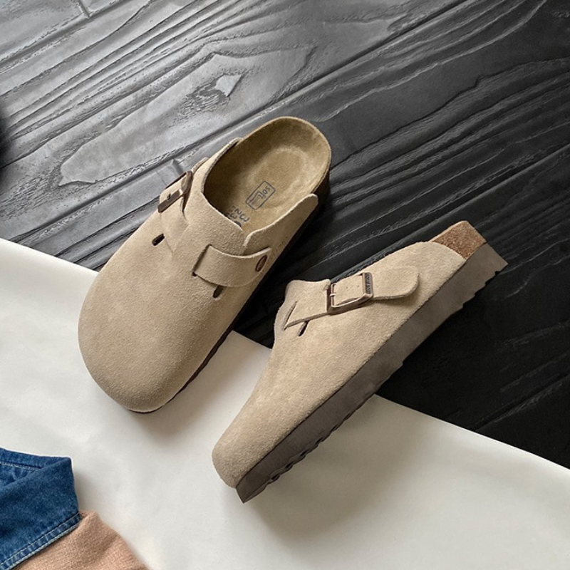 Malte | Men's clogs with buckle and footbed
