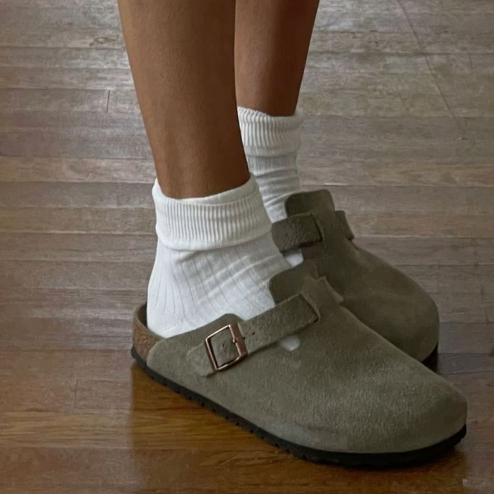 Malte | Men's clogs with buckle and footbed