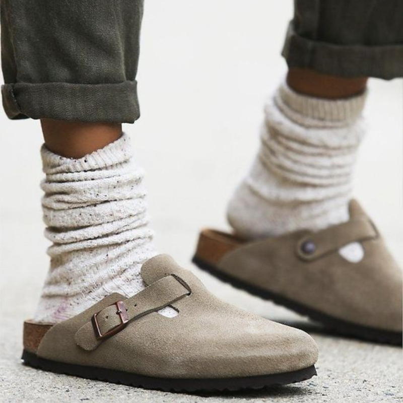 Malte | Men's clogs with buckle and footbed