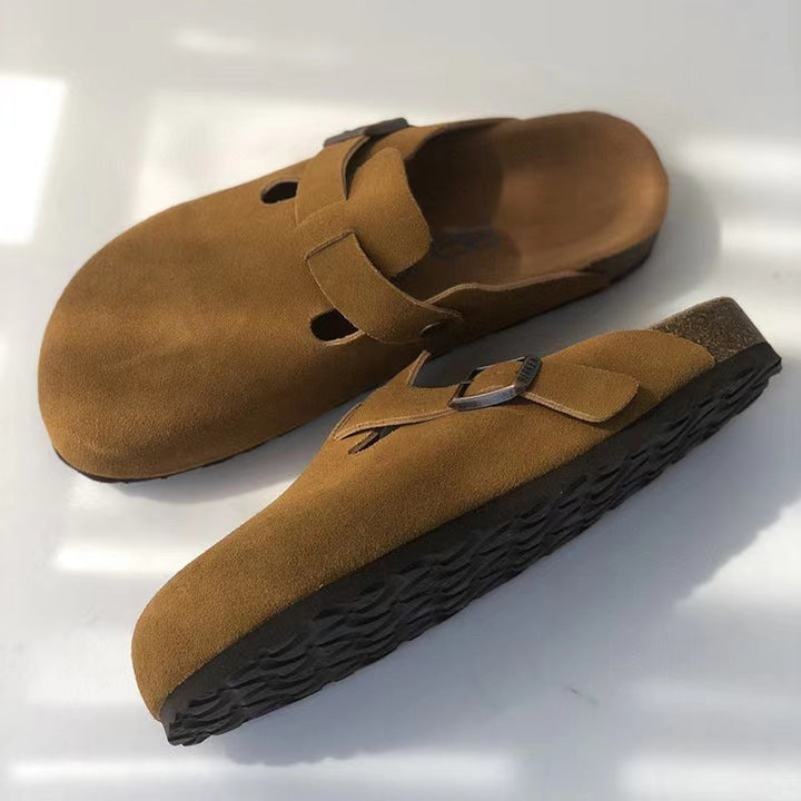 Malte | Men's clogs with buckle and footbed