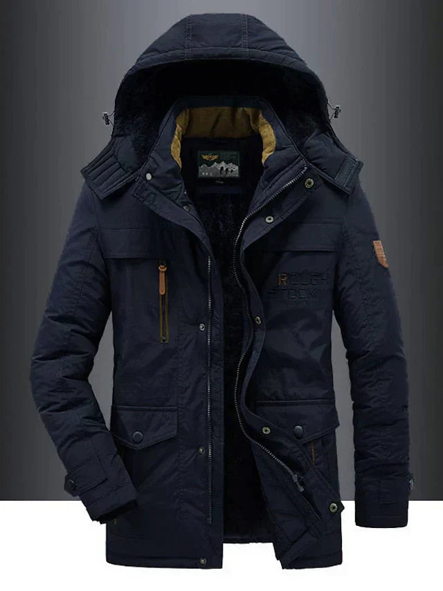 Bastian | Herren Winterjacke mit Kapuze und Fleecefutter