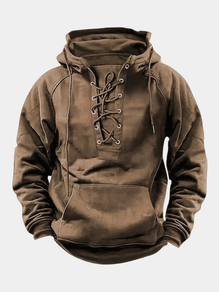 Finn | Herren Kapuzenpullover mit Schnürung und Fronttasche