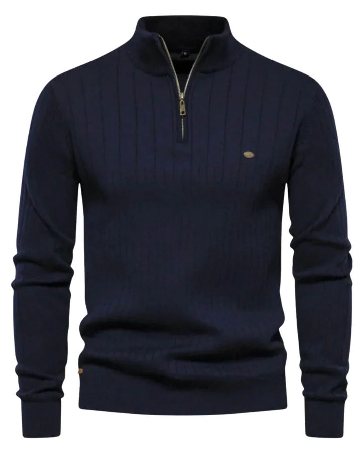 Christian | Herren Half-Zip Pullover mit Stehkragen