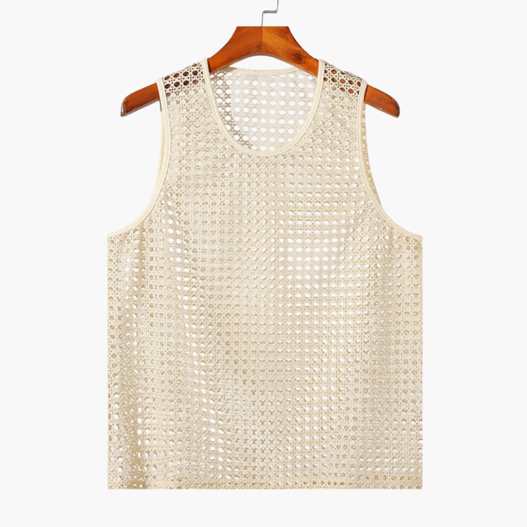 SwissFellas Herren Mesh Tank Top ärmellos, reguläre Passform