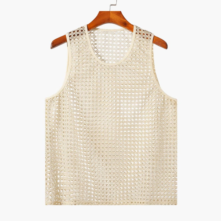 SwissFellas Herren Mesh Tank Top ärmellos, reguläre Passform